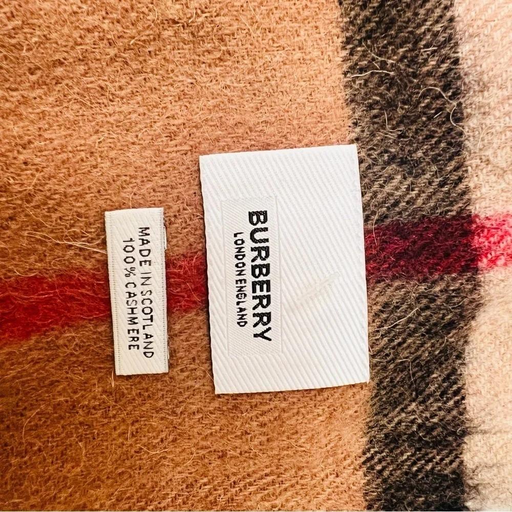 Burberry Classic Check Scarf in Brown and Tan. Excellent condition